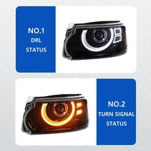 Pair LED Front Headlights For Land Rover Range Rover Sport L320 2006-2013 Head Lamp without AFS