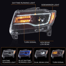 Projector LED Headlights For 2011-2013 Jeep Grand Cherokee W/Blue-Animation