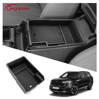 Car Center Armrest Storage Box Organizer Tray For 2021-2025 Kia Sorento