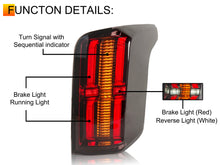 L+R LED Tail Lights Smoke Lens for Mitsubishi Triton MQ 2015-2018 Rear Lamps