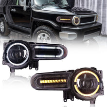 LED Headlights Assembly for Toyota FJ Cruiser 2007-2014 DRL Sequential Lamp