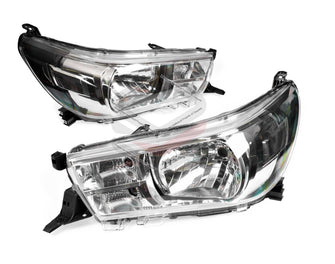 Pair LH+RH Head Light Lamp For Toyota Hilux SR / Workmate Ute 2015~2020