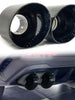 Universal 70mm Inlet Black Exhaust Tips Pair for Audi BMW Mercedes Models