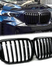 Gloss Black Front Kidney Grille Single Slat for 2024–2025 BMW X5 G05 LCI