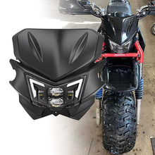 Black LED Headlight Hi/Lo Lamp Kit For Kawasaki KLR KLX 125 140 250 300 450 650