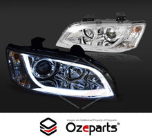 Pair for 2006-2010 Holden Commodore VE Series 1 Projector LED DRL Headlights Front Lamps Chrome