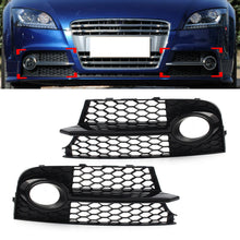 Front Bumper Fog Light Grill Cover For Audi TT MK2 S-LINE TTS 2011-2014