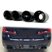 60mm Black Dual Exhaust Tips Muffler Pipes Universal