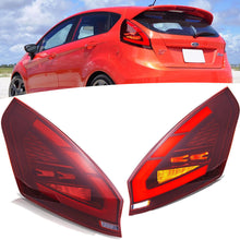 Pair LED Red Tail Lights Assembly for Ford Fiesta Hatchback 2014-2019 Rear Lamp