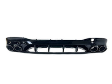 Gloss Black Rear Diffuser + Exhaust Tips for Mercedes CLA C118 W118  CLA35 CLA45 AMG 2020-2024