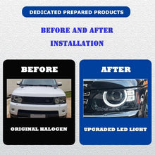 Pair LED Front Headlights For Land Rover Range Rover Sport L320 2006-2013 Head Lamp without AFS