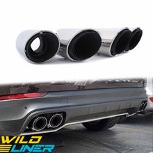 3-Layer Exhaust Tips Tail Pipes For Porsche Macan Base 2.0L 2019-2023 Brushed/Silver/Black