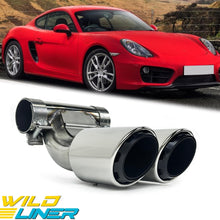 Siver Exhaust Muffler Tips Fit For Porsche 981 Cayman Boxster 2013-2016 et186