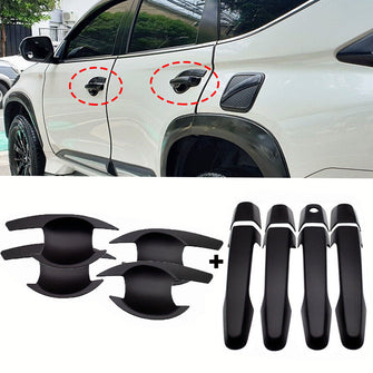 Door Handles Bowl Inserts Cover Protector Combo for Mitsubishi Pajero Sport QE QF 2015-2019