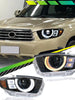 Pair Full LED Headlight Assembly Fit for Toyota Highlander 2008-2010 Front Lamps