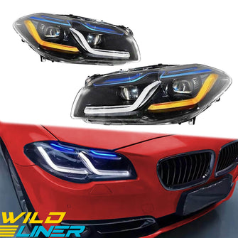 Pair LED Headlights Assembly For BMW 5 Series F10 F11 2010-2013 Xenon W/AFS 528i 535i