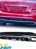 Gloss Black Rear Diffuser w/ Silver Exhaust Tips for Mercedes C207 E250 E400 E500 E550 Coupe AMG 2014-2017