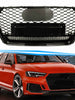 RS4 Style Honeycomb Front Bumper Grille For Audi A4 S4 B9 2017–2019