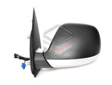 LH Left Hand Passenger Electric Door Mirror Texture Black Top / Chrome Bot For VW Amarok 2010-2013