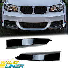 Glossy Black Front Bumper Splitters Bodykits For BMW 1-Series E82 M Sport 2007-2013