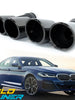 Pair For 2017-2023 BMW 5 Series G30 540i BLACK Twin Exhaust Tips Muffler Pipe