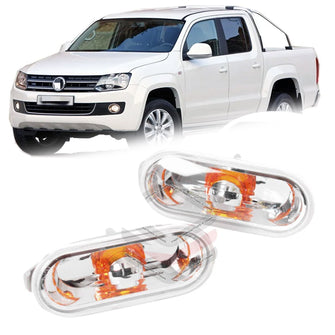 Pair LH+RH Guard Flasher Indicator Light Lamp For Volkswagen VW Amarok 2010-2022