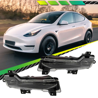 Front LED Fog Light Daytime Running Lamp Upgrade For Tesla Model Y 2022+