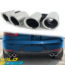 Black/Chrome Exhaust Tips for 2014-2018 Porsche Macan Base 2.0L et87