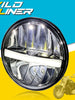 5-3/4” Round LED Headlight Hi/Lo Beam + Halo for Harley, Honda, Yamaha, Indian, Bobber