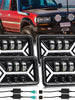 4pcs 4x6'' LED Headlights w/Adapters For Toyota Landcruiser 61 62 80 Series