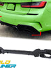 Gloss Black Rear Diffuser Square Outlet for BMW 3-Series G20 M Sport 2019-2022 di152