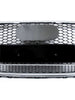 RS4 Style Honeycomb Front Grille Black + Chrome Frame For Audi A4 S4 B8.5 2013–2016