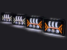 4pcs 4x6'' LED Headlights DRL Turn Signal Lamp For Toyota Landcruiser 61 62 80 Series w/Adapters