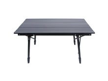 Black Folding Table Height Adjustable Aluminum Portable for Camping Beach Garden cp10