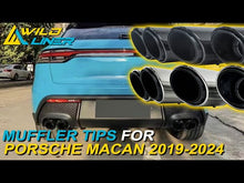 3-Layer Exhaust Tips Tail Pipes For Porsche Macan Base 2.0L 2019-2023 Brushed/Silver/Black