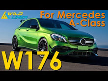 Gloss Black Front Canards Aero Kits Splitter for Mercedes A-Class W176 AMG Pack 2016-2018