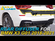 Carbon Look Rear Diffuser Spoiler For BMW X3 G01 M40i M-Sport 2018-2021 di198