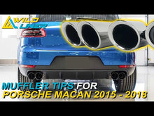 Black/Chrome Exhaust Tips for 2014-2018 Porsche Macan Base 2.0L et87