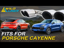 3-Layers Sport Exhaust Tips Chrome For Porsche Cayenne Base Petrol 2019-2014