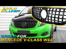 All Black GT R Front Grill for Mercede V-Class W447 2015-2020 Pre-LCI