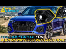 Glossy Black Front Bumper Fog Ligth Grille Covers Bezels fit for Audi Q5 2021-2023 fg227