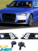 For 2016-2018 Audi A6 C7.5 Front Bumper Fog Light Grille Covers Bezels w/ ACC fg239