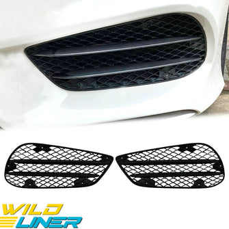 Black Fog Light Cover Grill For Mercedes W212 S212 AMG Pack 2013-2015 pz59