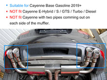 For 2018-2022 Porsche Cayenne Gas Black Sport Exhaust Tips Muffler Tailpipe et132