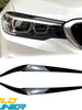 Gloss Black Headlight Eyelid Cover Eyebrow For BMW 5-Series G30 530I 540I M550I 2017-2023