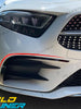 Front Bumper Canards Air Vent Trim Glossy Black for Mercedes Benz CLS C257 18-21