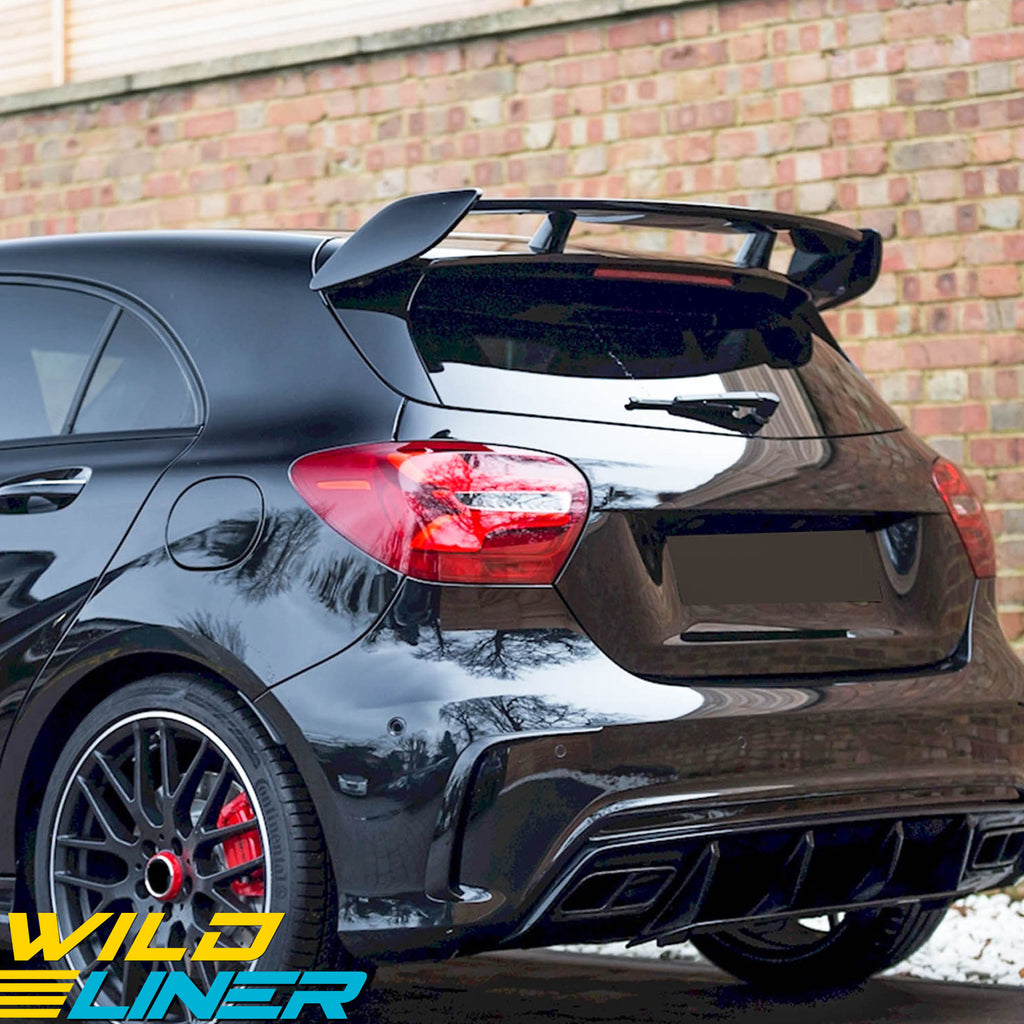 Gloss Black Roof Spoiler - For Mercedes W176 AMG Line 2013-2018 ...