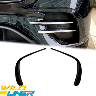 For 2021-2023 Mercedes E W213 S213 C238 A238 AMG-Line Front Bumper Canards Splitters Aero Flaps