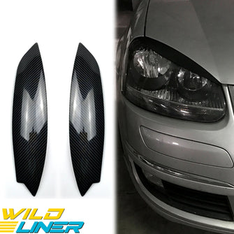Headlight Eyelids Eyebrow Lid Trim Cover For VW GOLF MK5 GTI R32 2005-2007