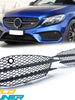 Front Bumper Fog Light Grille Cover Trim For Mercedes W205 C300 C43 AMG Pack 2015-2018 pz28